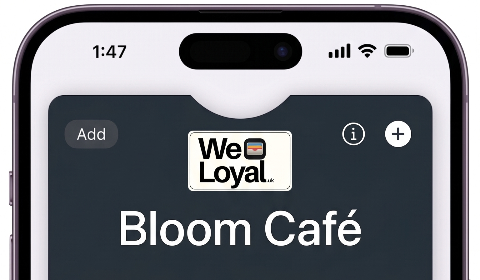 WeLoyal digital reward card in a mobile wallet