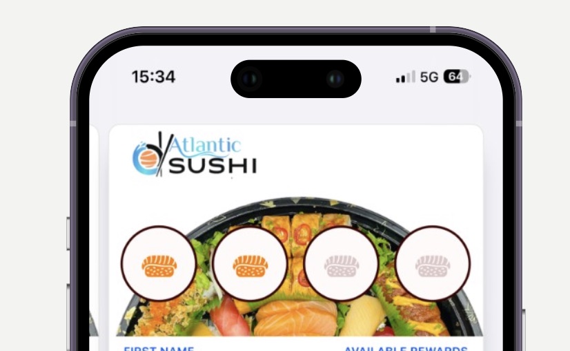 A digital WeLoyal reward card displayed on a phone.