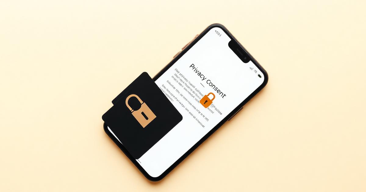 A phone showing a privacy consent screen with a padlock beside a WeLoyal loyalty card.