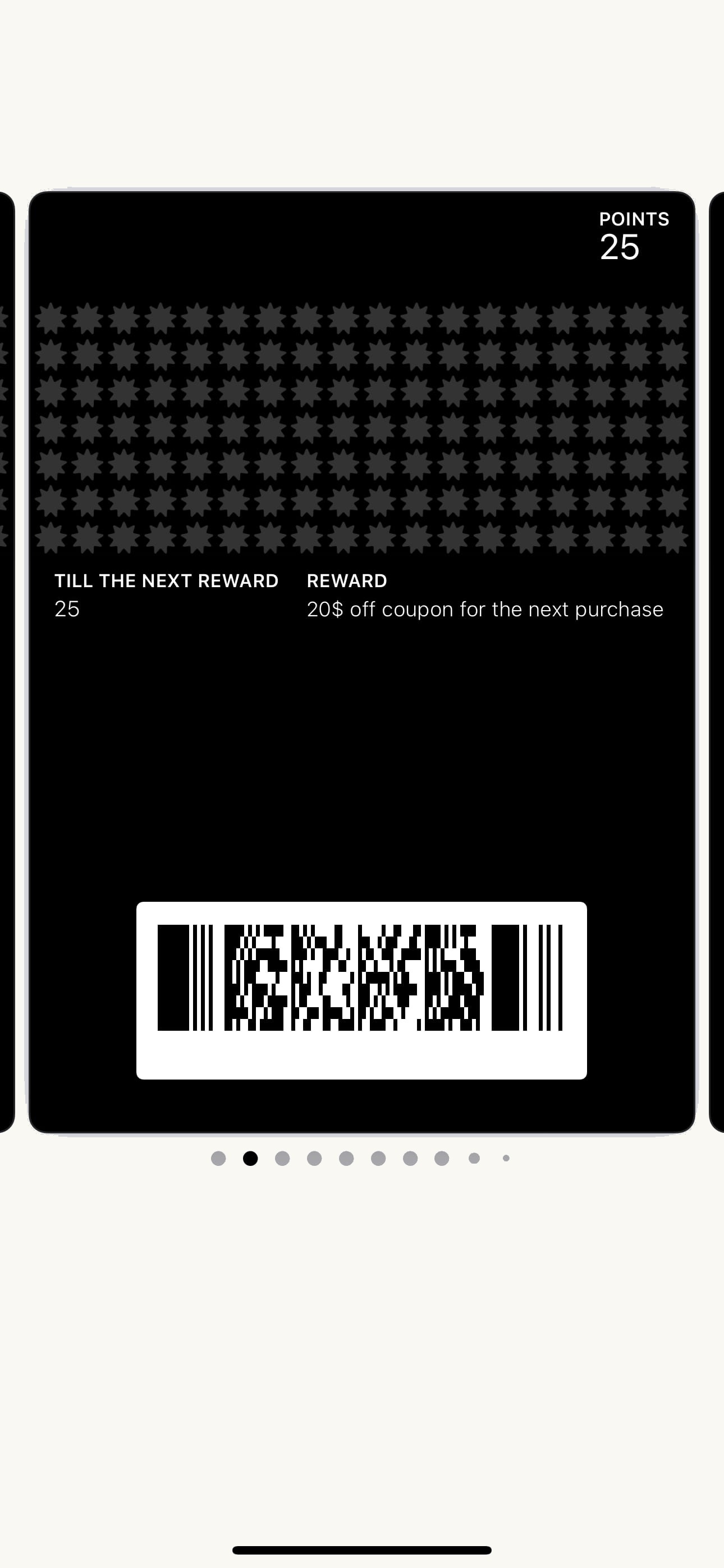 Reward card